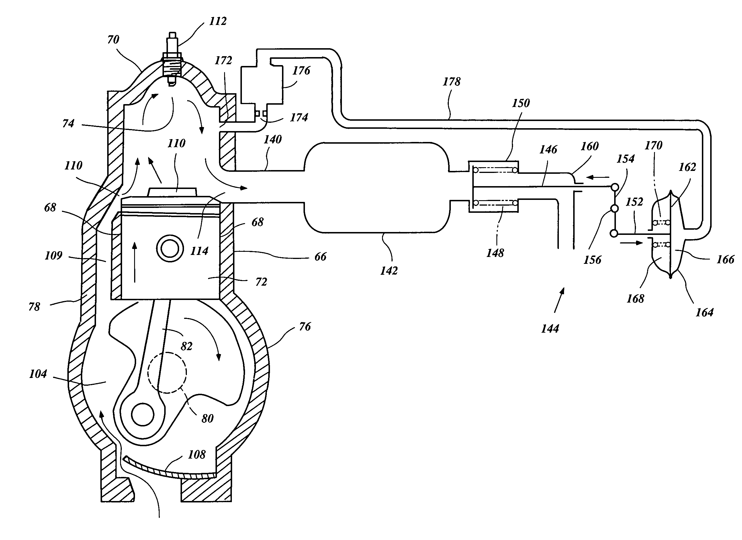 Water preclusion device for marine engine