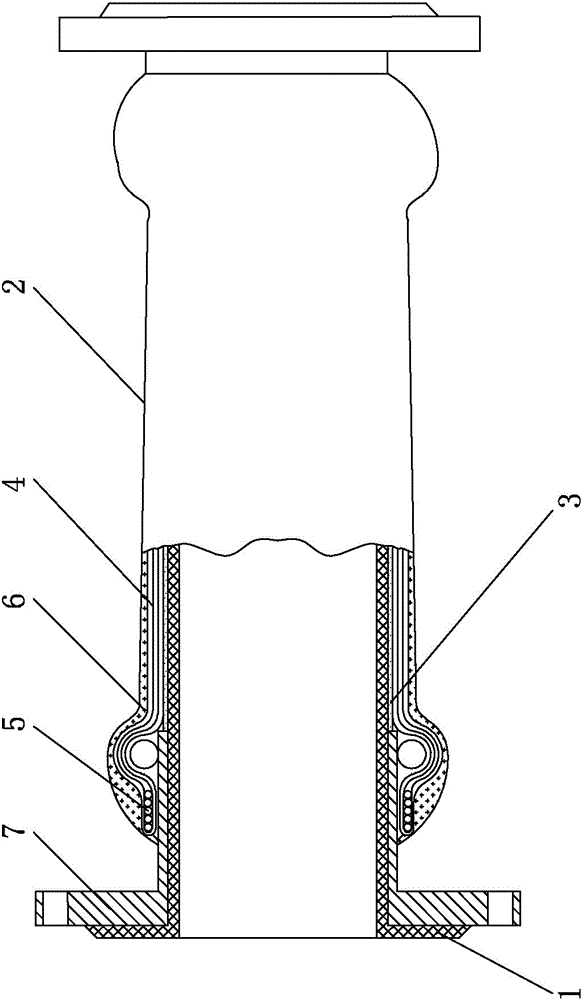 A kind of elastomer composite mud discharging rubber hose and its production process