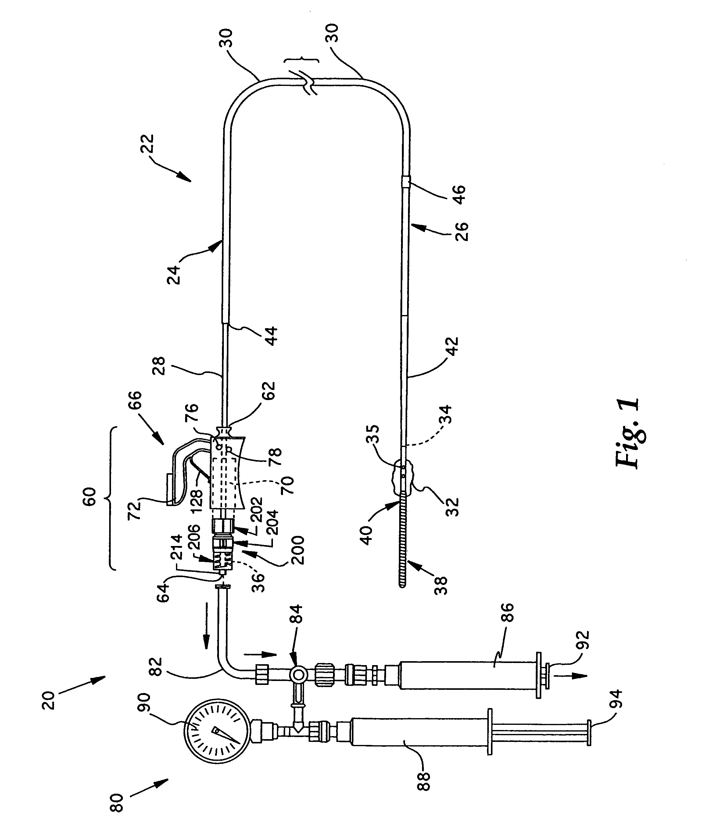 Gas inflation/evacuation system and sealing system incorporating a compression sealing mechanism for guidewire assembly having occlusive device