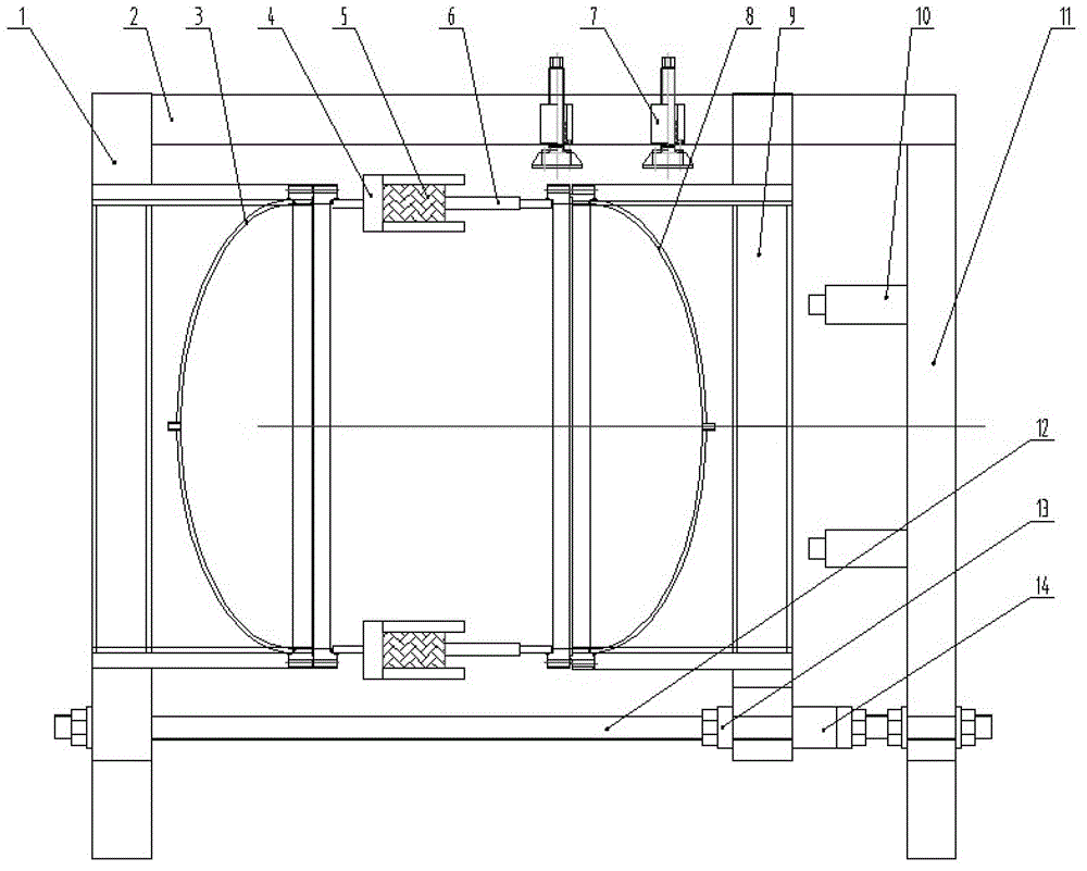 Shield butt sealing performance test device