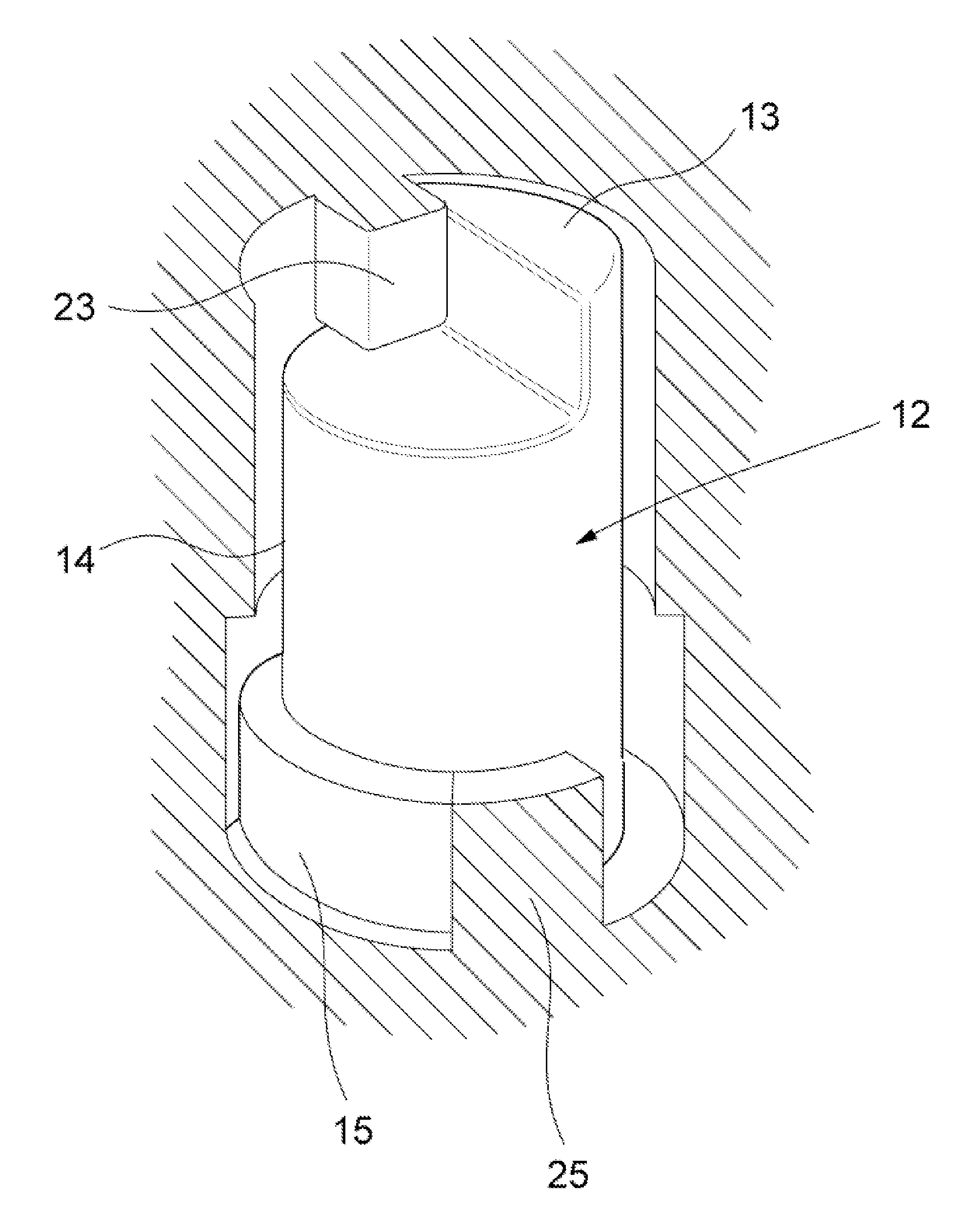 Peripheral device with limited relative angular movement