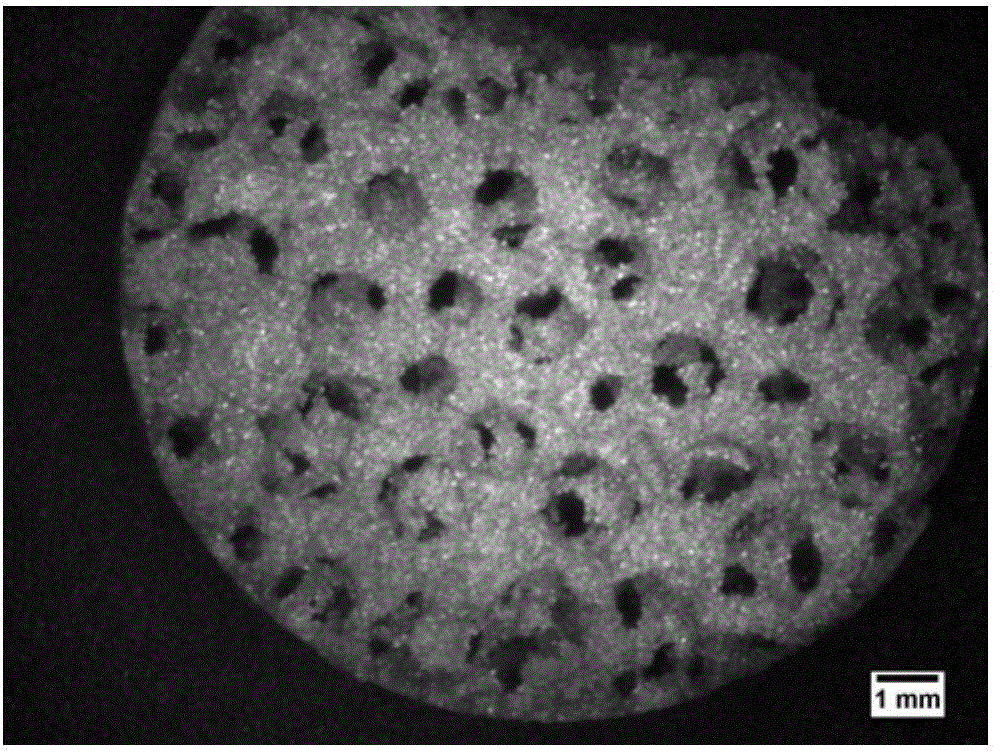 High-pore controllable three-dimensional through hole foam molybdenum and preparation method thereof