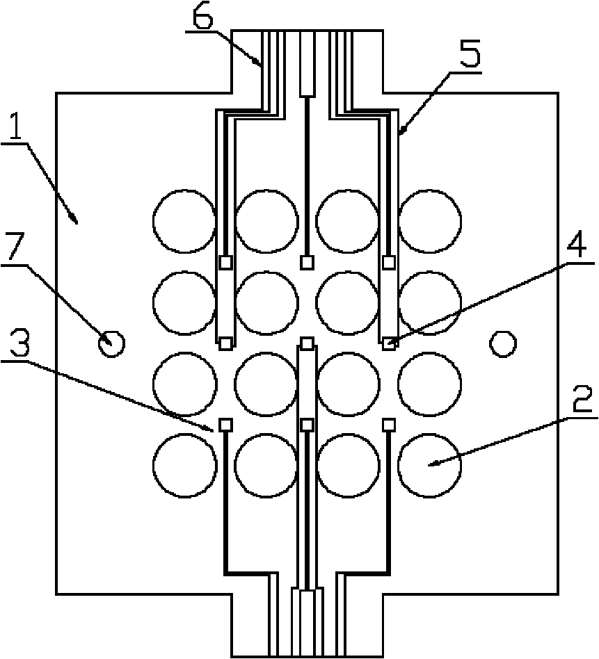 Insertion piece for measuring transient heat flow density distribution in fuel cell