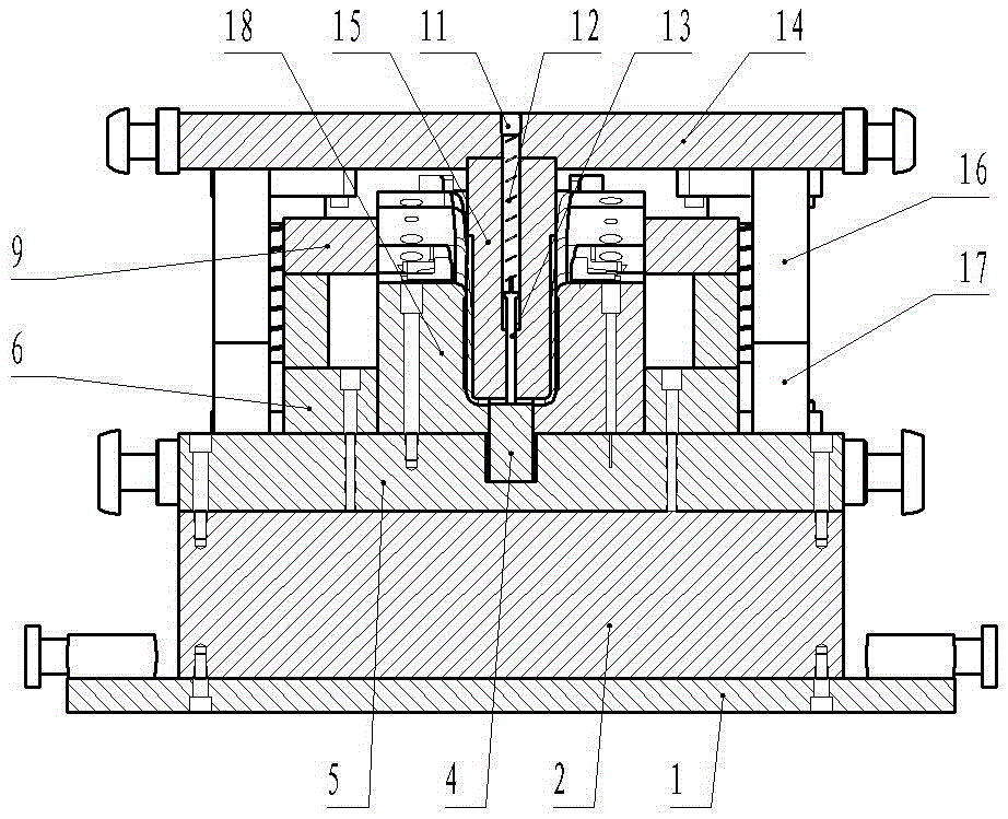 Rear axle housing stamping die