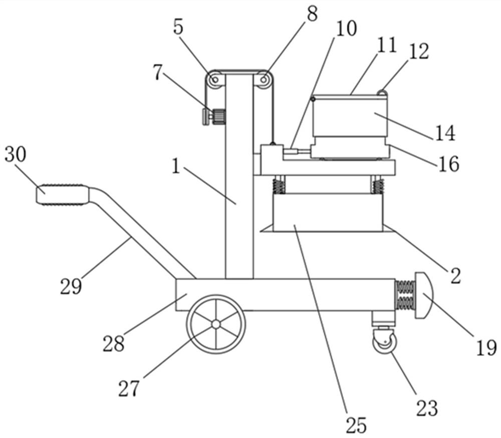 Automatic material carrying device and working method thereof