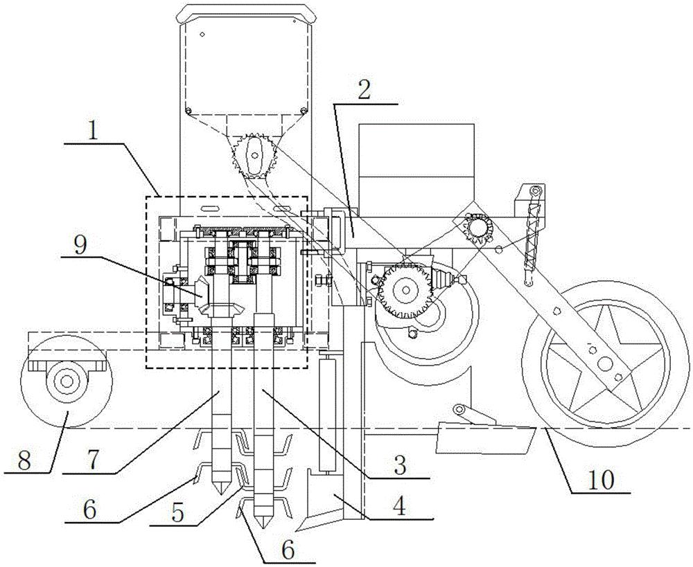 Rotary type scarification device for no-till sowing machine