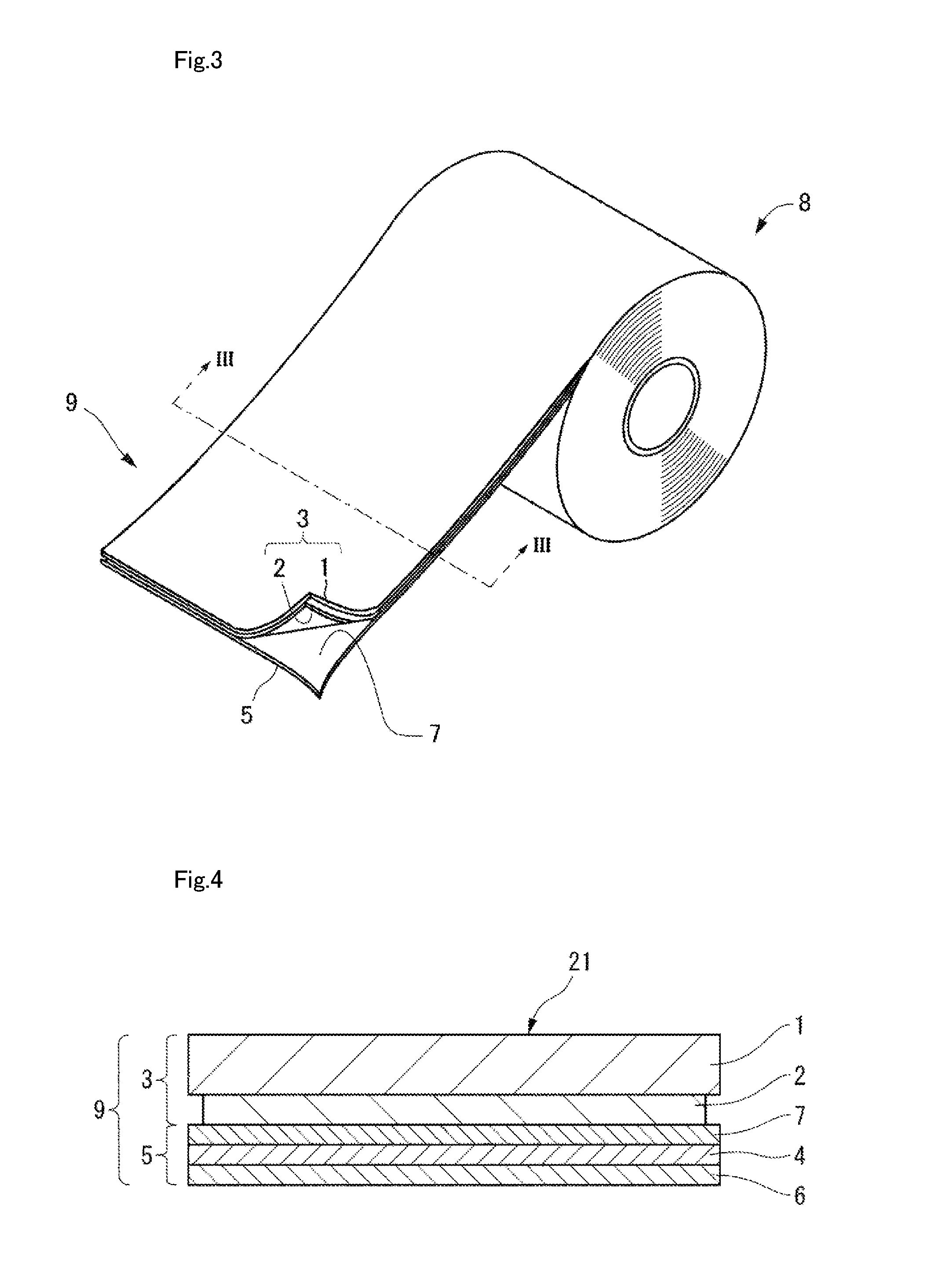 Roll-shaped-composite-linerless label