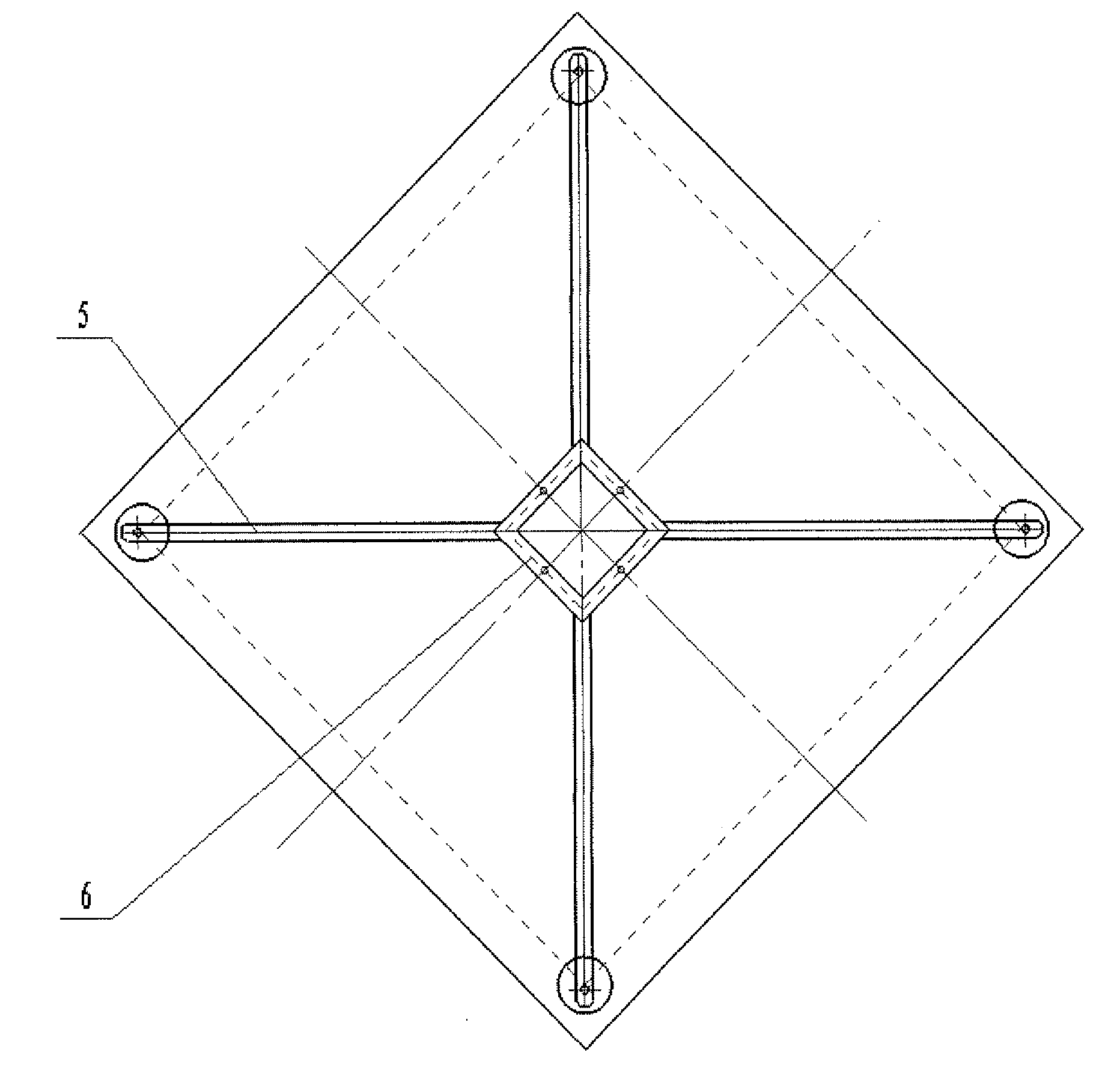 Supporting and shaping device for mirror of heliostat