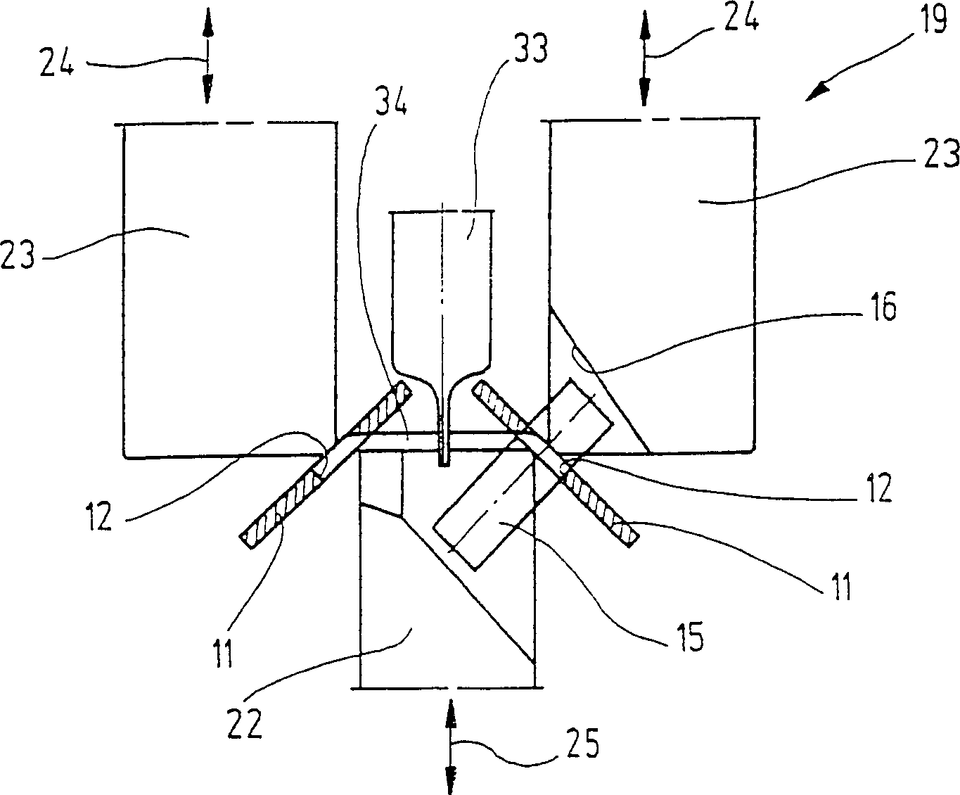 Method for production of a windscreen wiper arm with a U-profile cross-section and the corresponding device