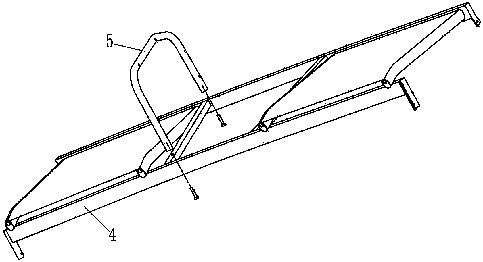 Backrest installation structure of double chair