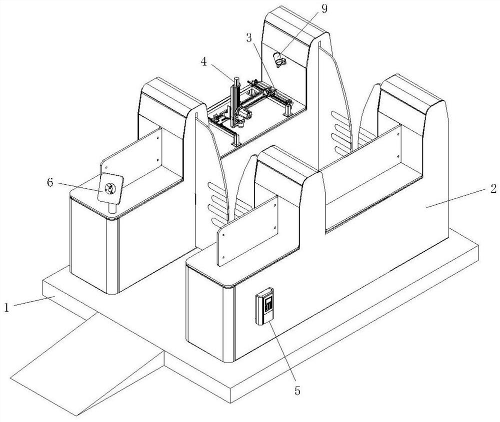 Self-service temperature measuring device for outpatient department