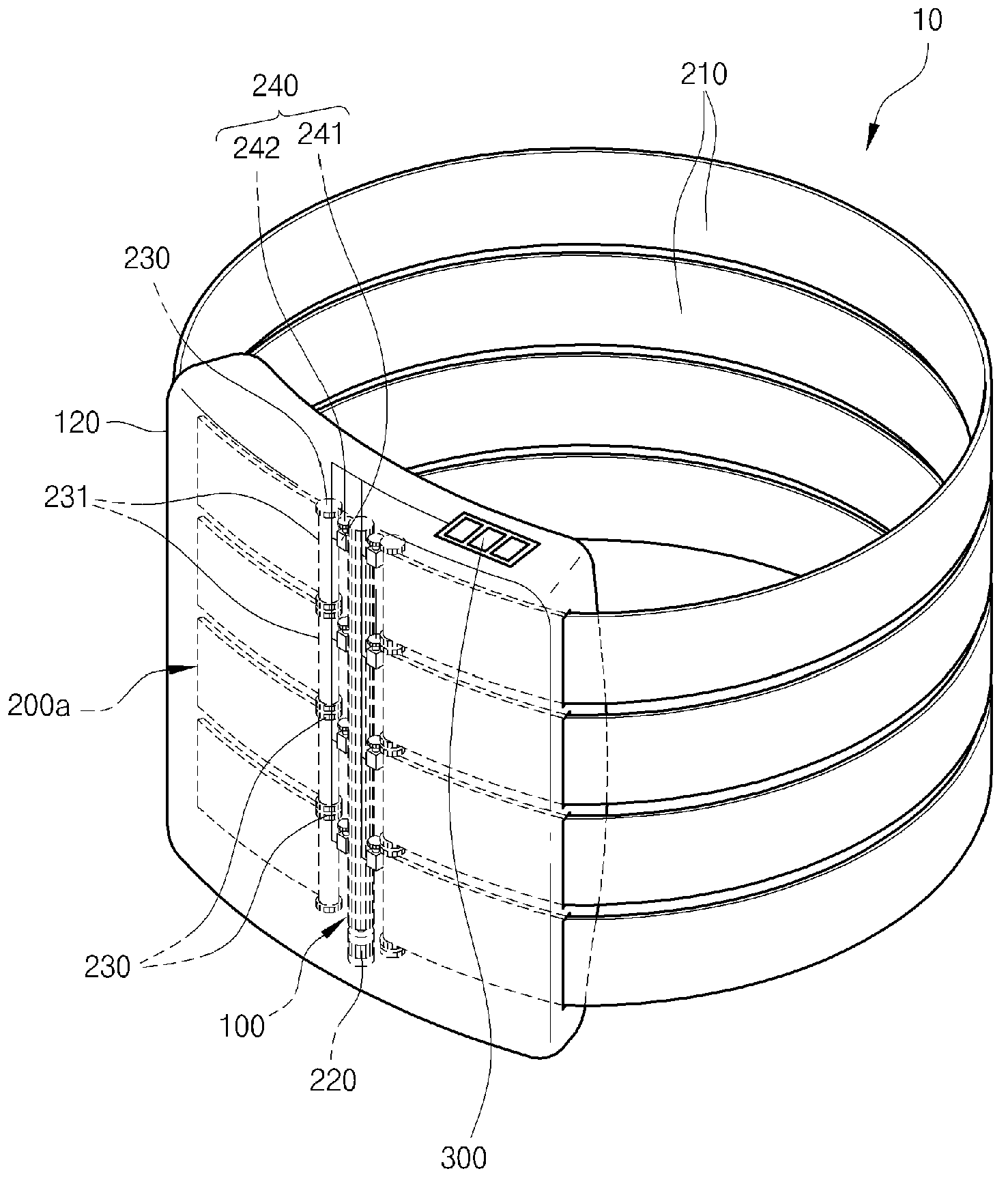 Peristalsis device for enabling intestinal peristalsis movement