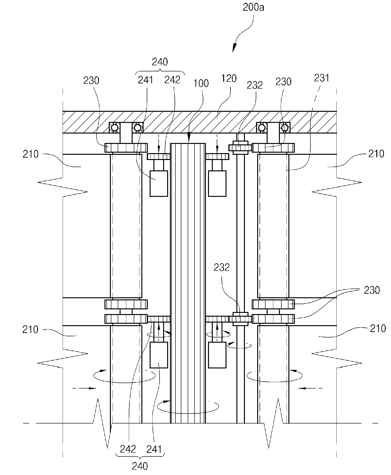 Peristalsis device for enabling intestinal peristalsis movement