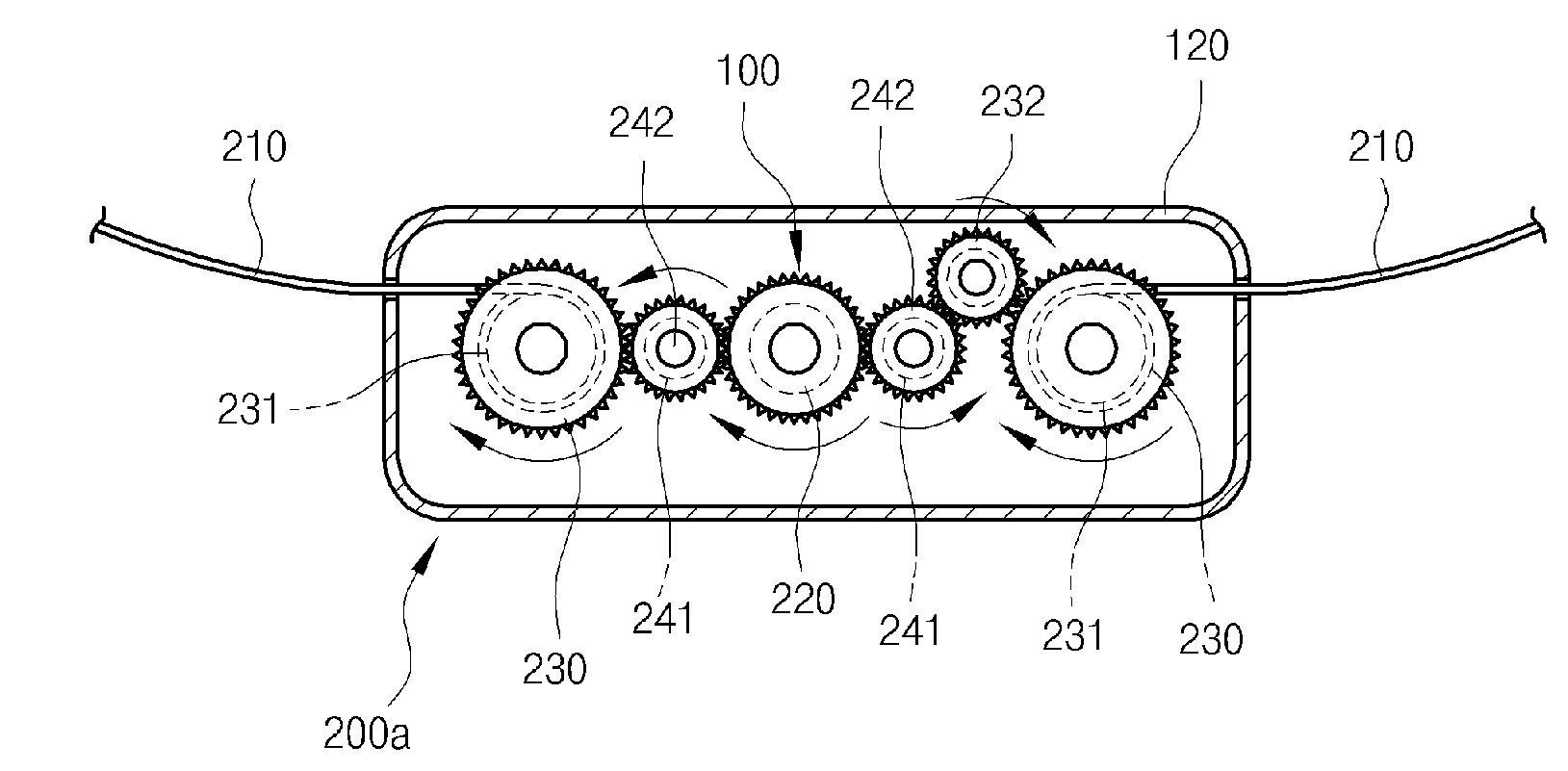 Peristalsis device for enabling intestinal peristalsis movement