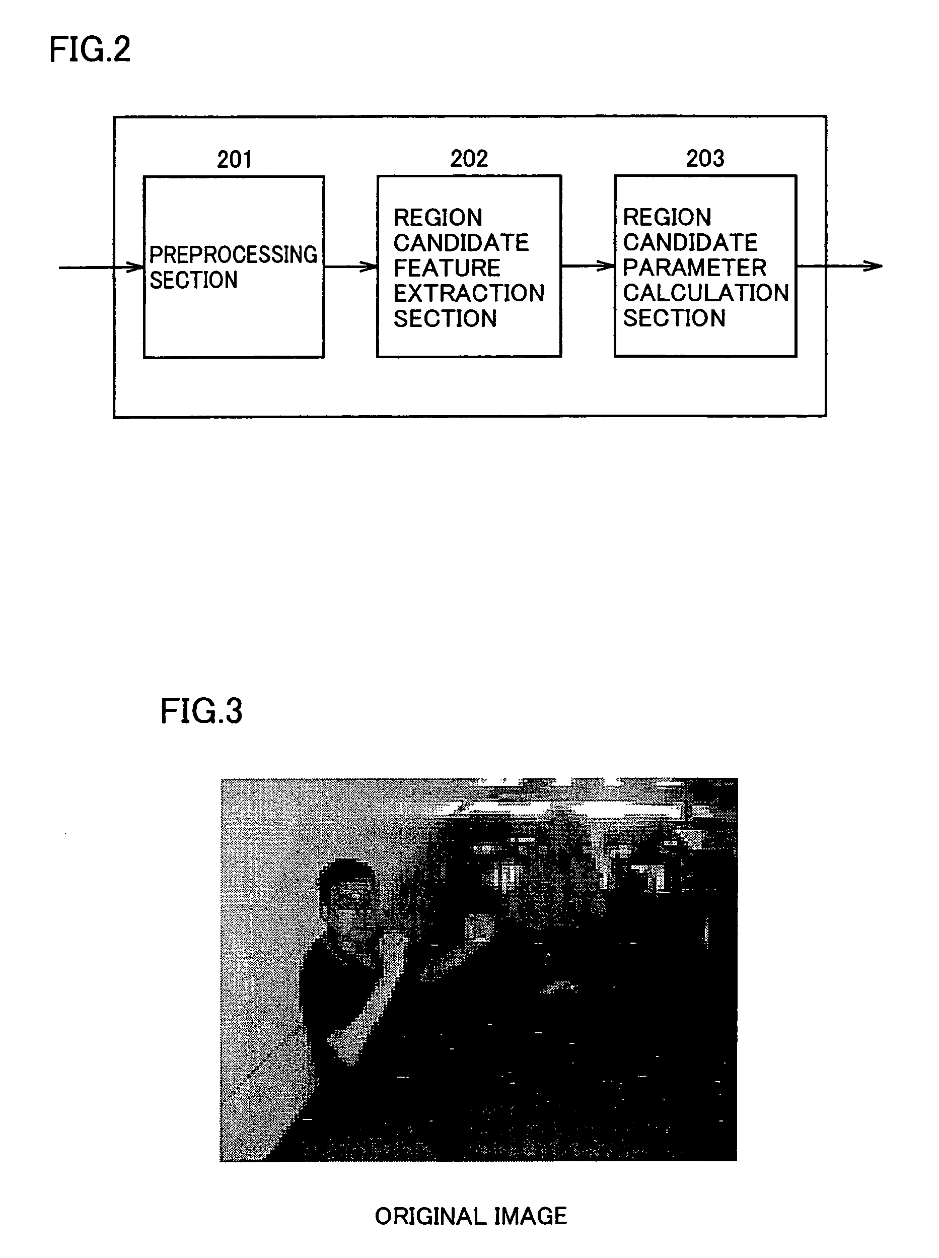 Method for detecting object formed of regions from image