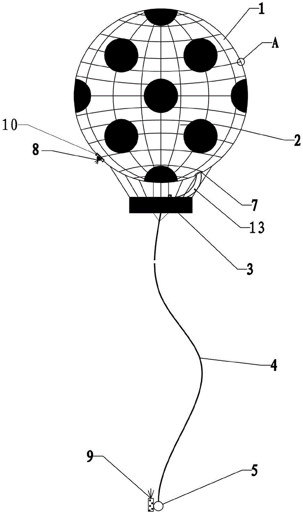 A new type of airborne ball that floats at an altitude of 500 meters to 1000 meters