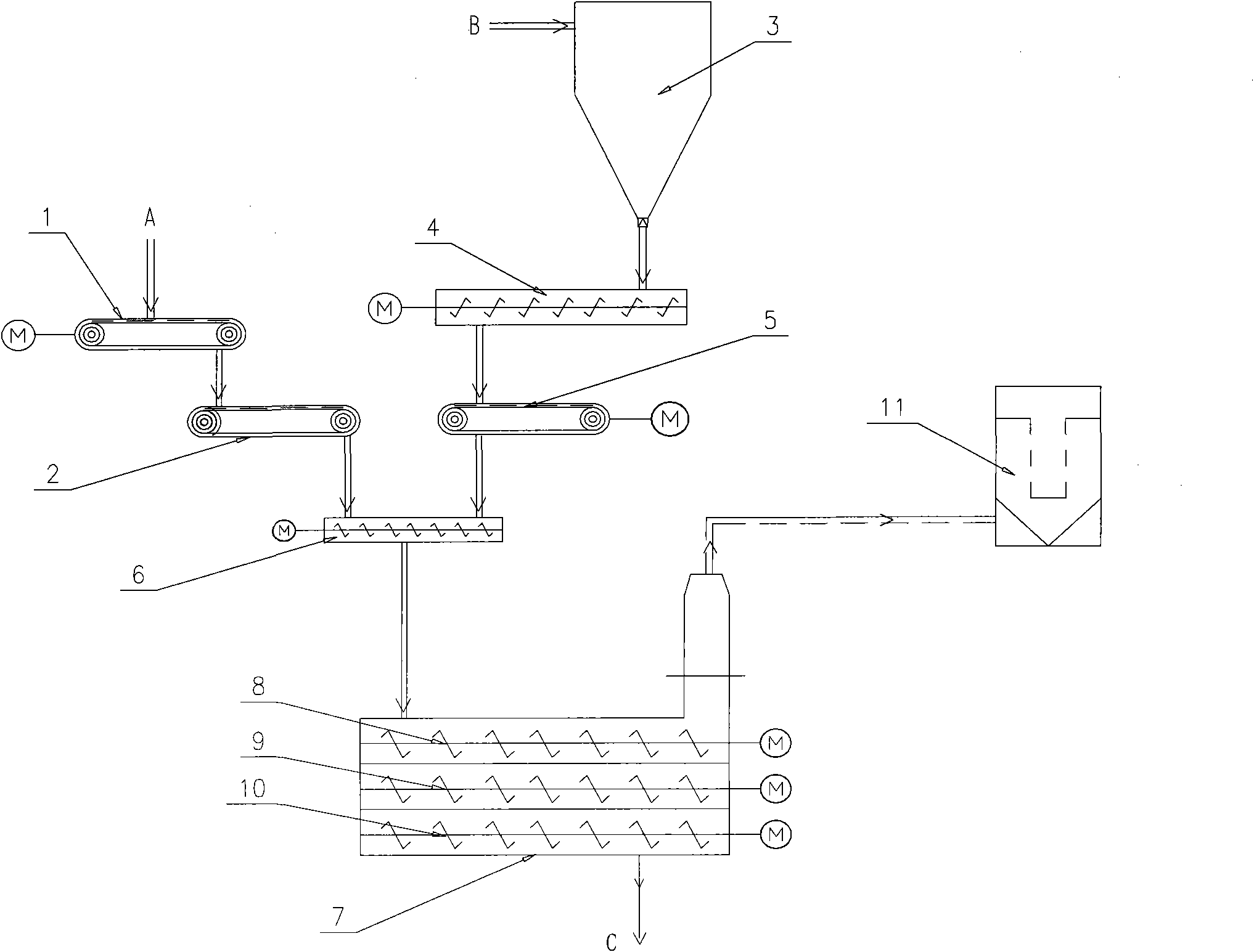 Method and device for preparing dry desulfurizing agent by using carbide slag