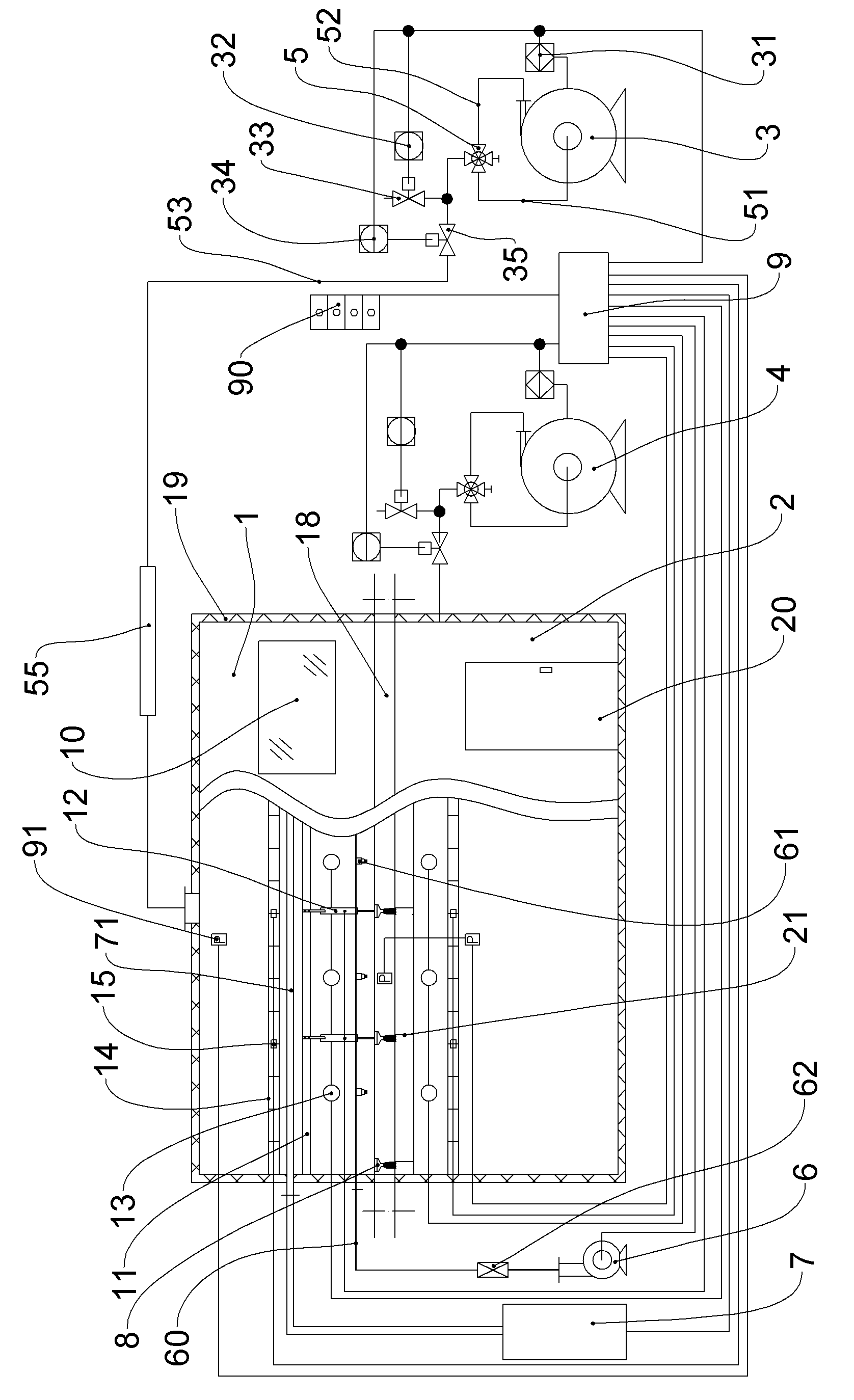 System for testing comprehensive performance of metal roof