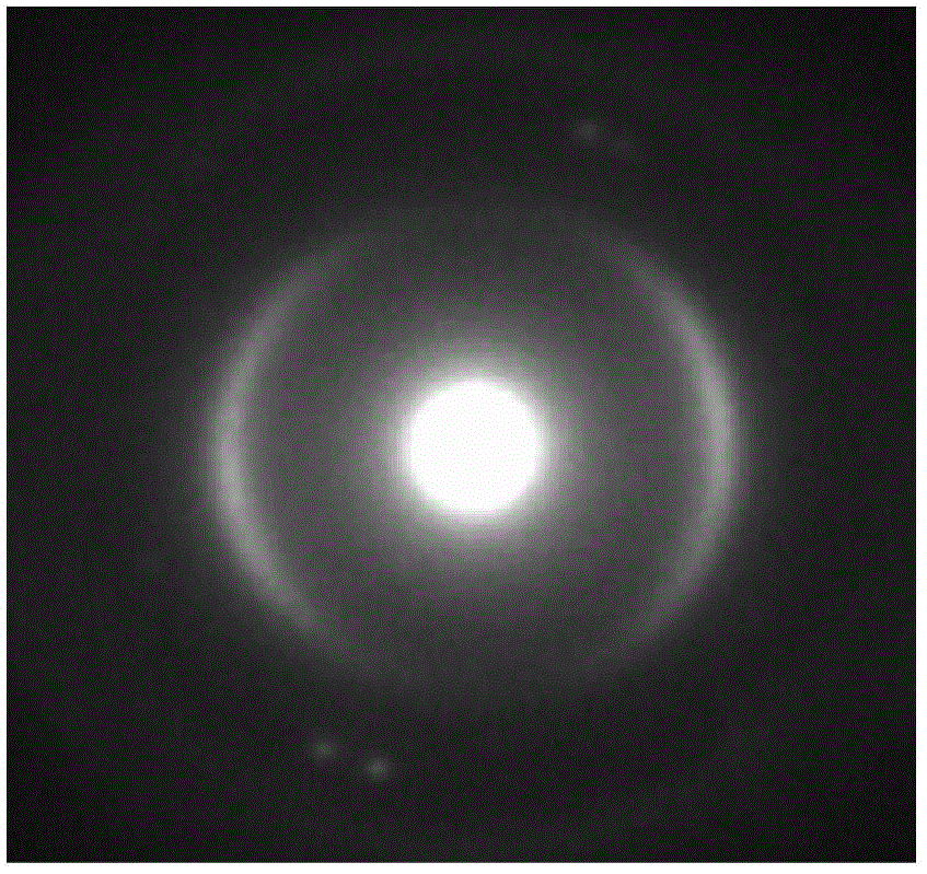 Selected area electron diffraction spectrum and image processing method for determining preferred orientation degree of pyrolytic carbon