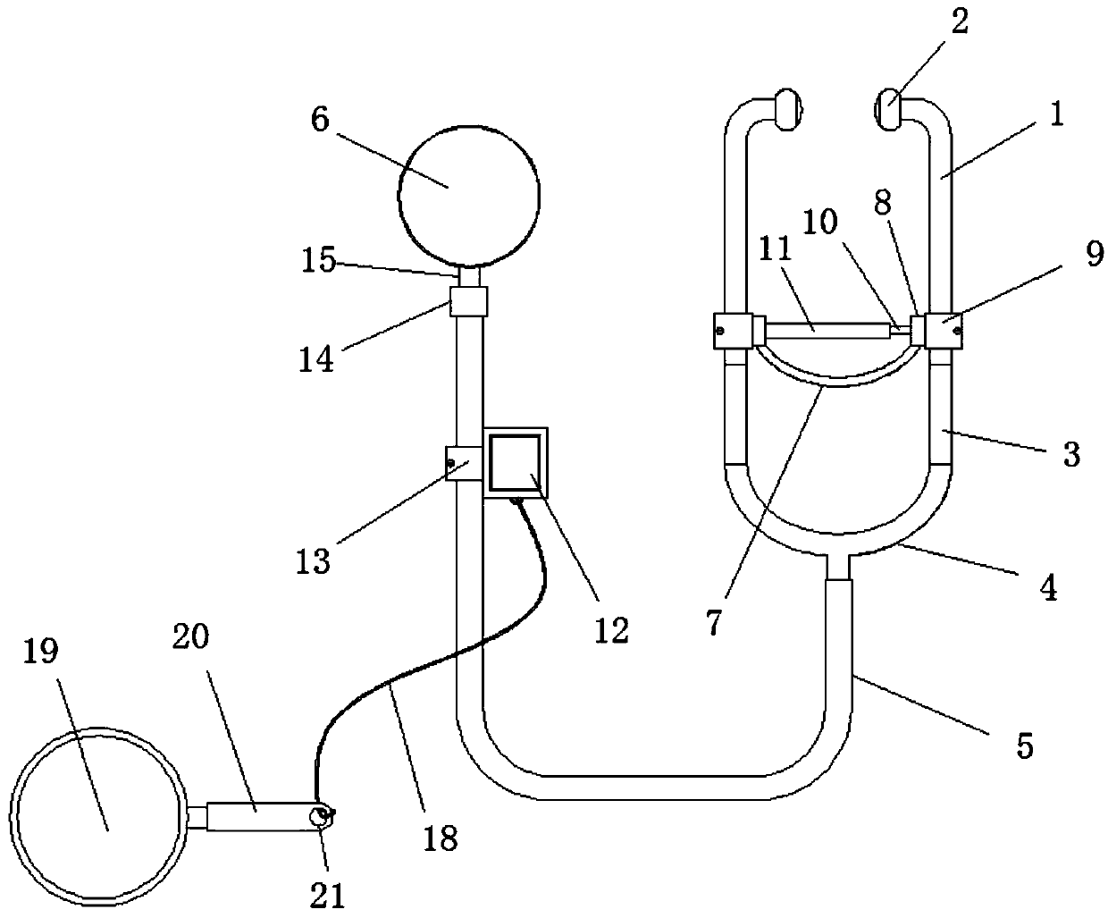 Clinical medical multi-functional stethoscope used in department of cardiology