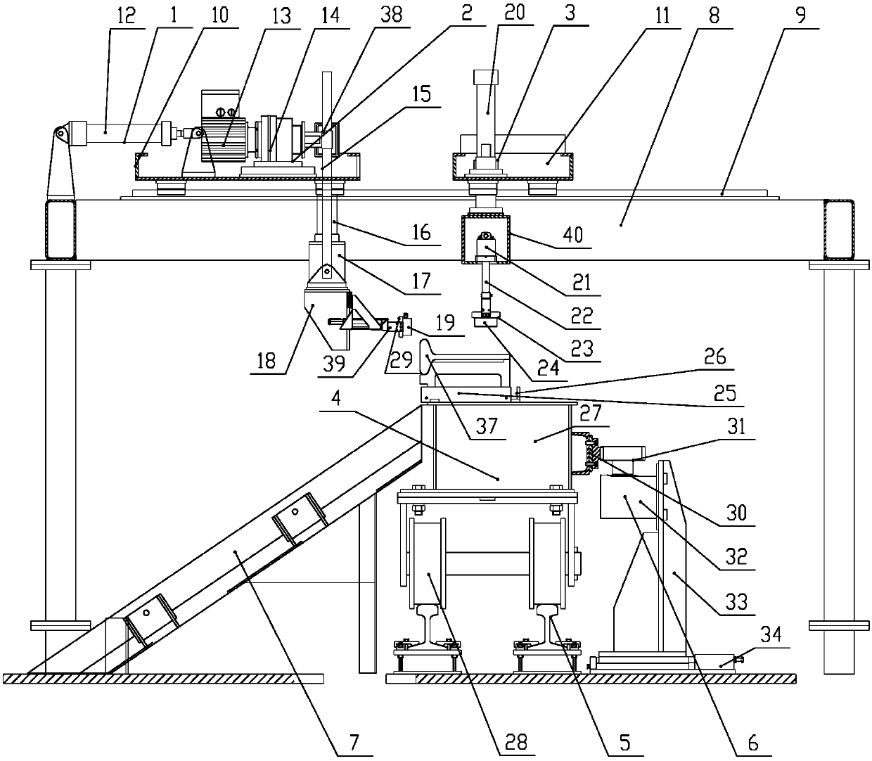 Flat-bulb steel ultrasonic automatic flaw detection device and flaw detection method