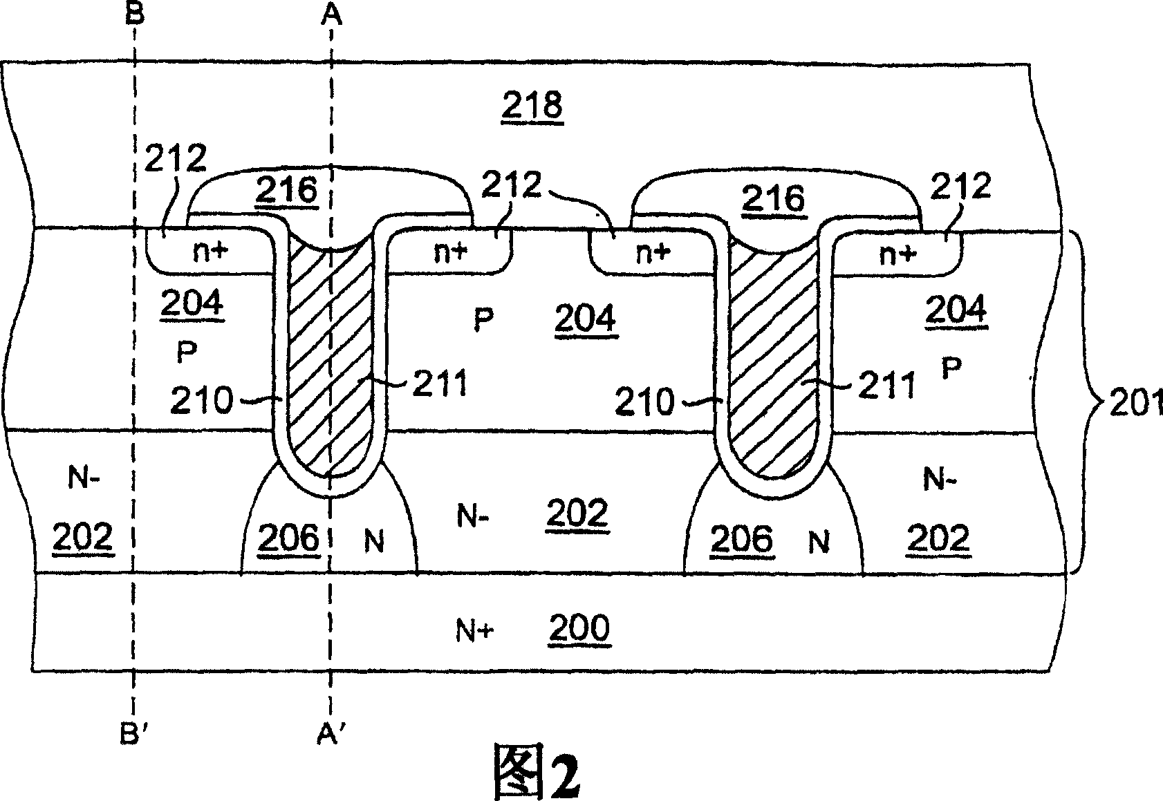 Trench MOSFET device with improved on-resistance