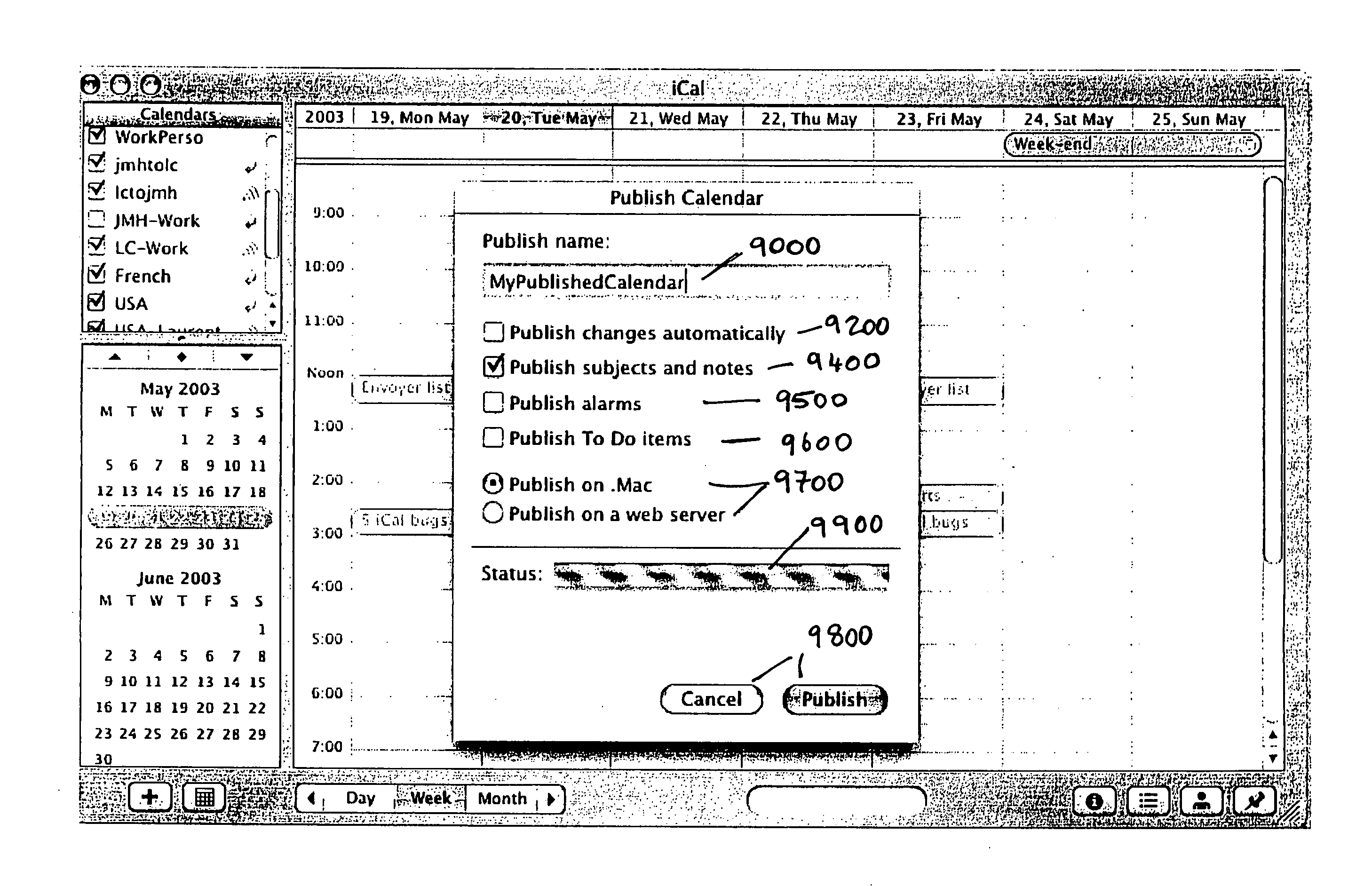 Method of managing a calendar and a computer system for implementing that method