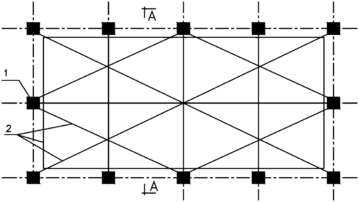 Suspended cable-pipe composite scaffolding construction platform and construction method of protection system