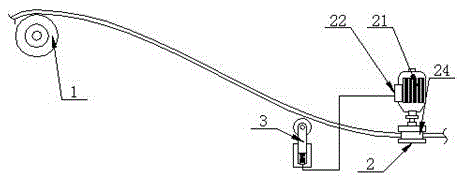 Intermittent energy-saving wire winding system of copper upcasting continuous casting machine