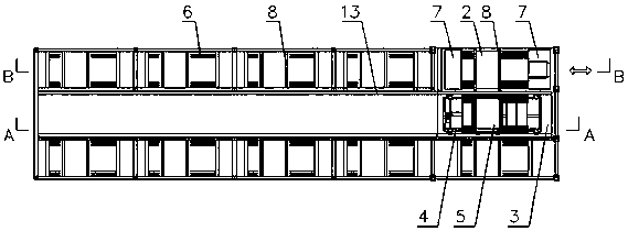 Comb-toothed type transverse storage intelligent parking device