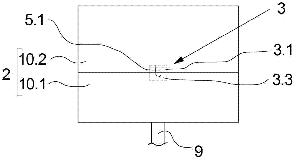 Device for treating a thread