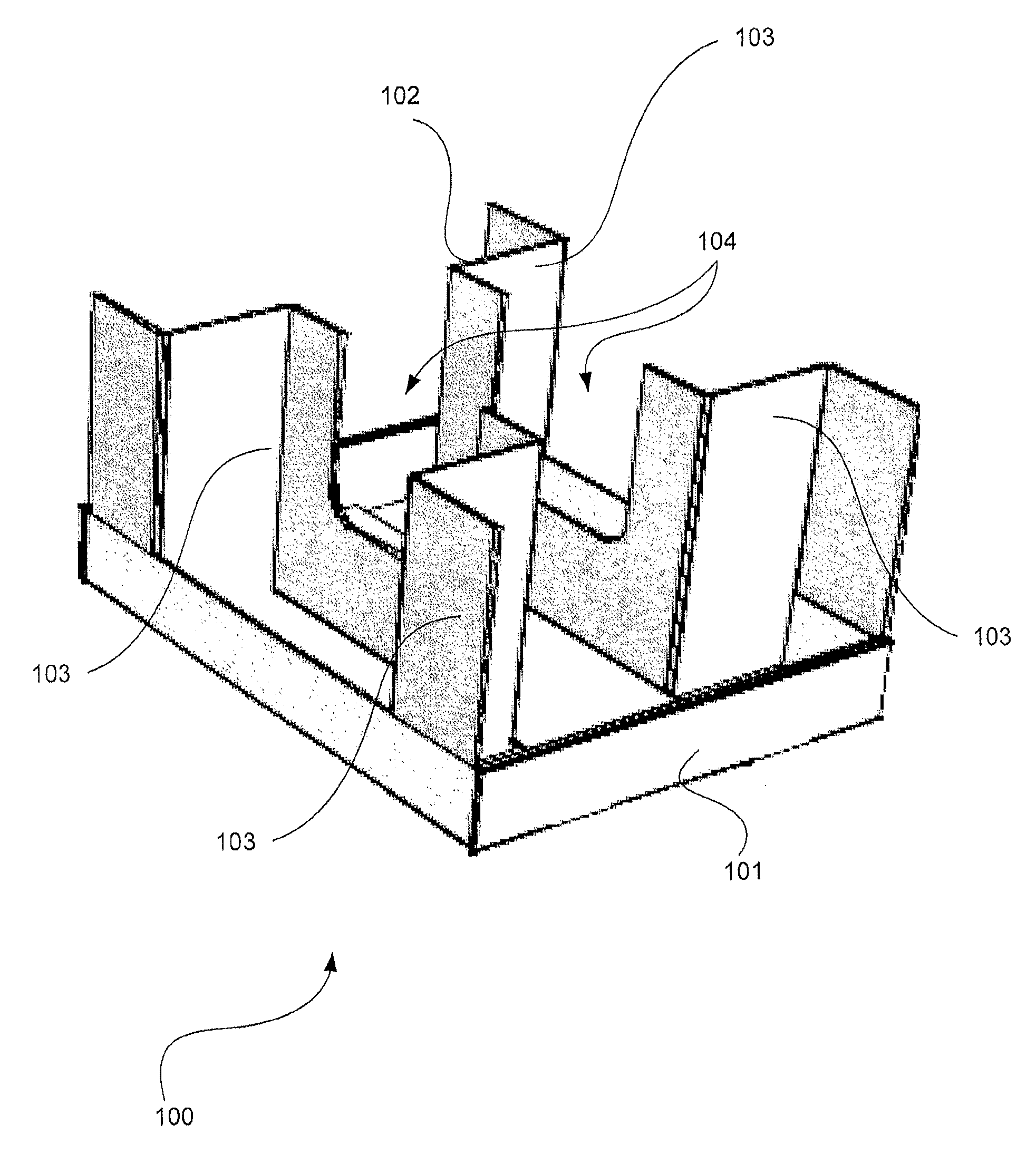 Materials for and method for manufacturing container with integrated divider and resulting container