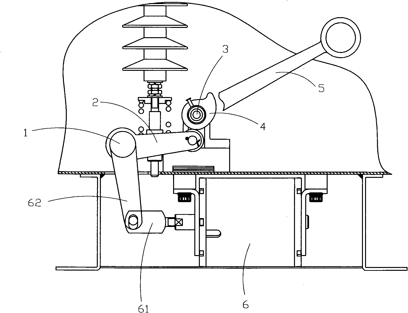 Manual brake separating mechanism for high voltage switch