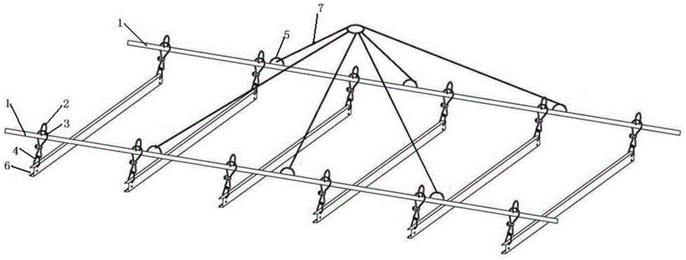 Method for lifting roof girders and purlines at the same time