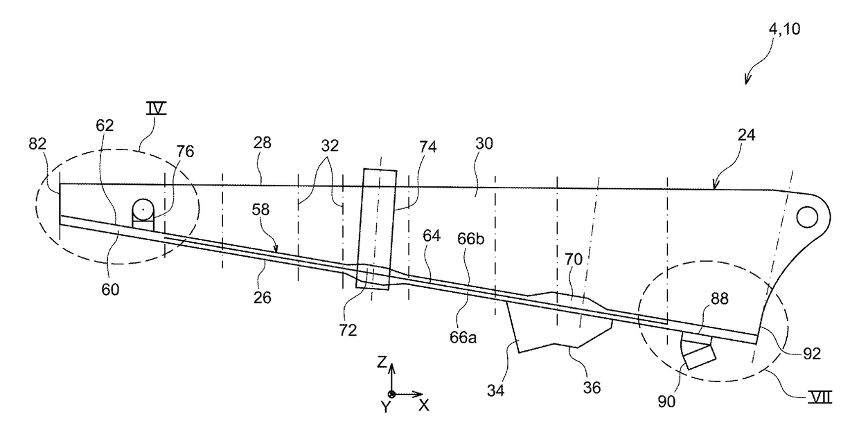 Aircraft propelling assembly including a duct forming a thermal barrier integrated in the caisson of the rigid structure of the engine mounting system