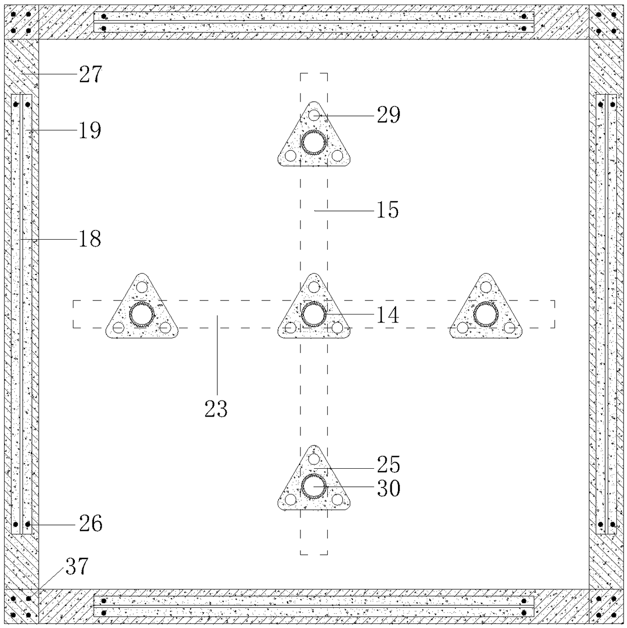 Construction method for aquatic plant compound biological floating island