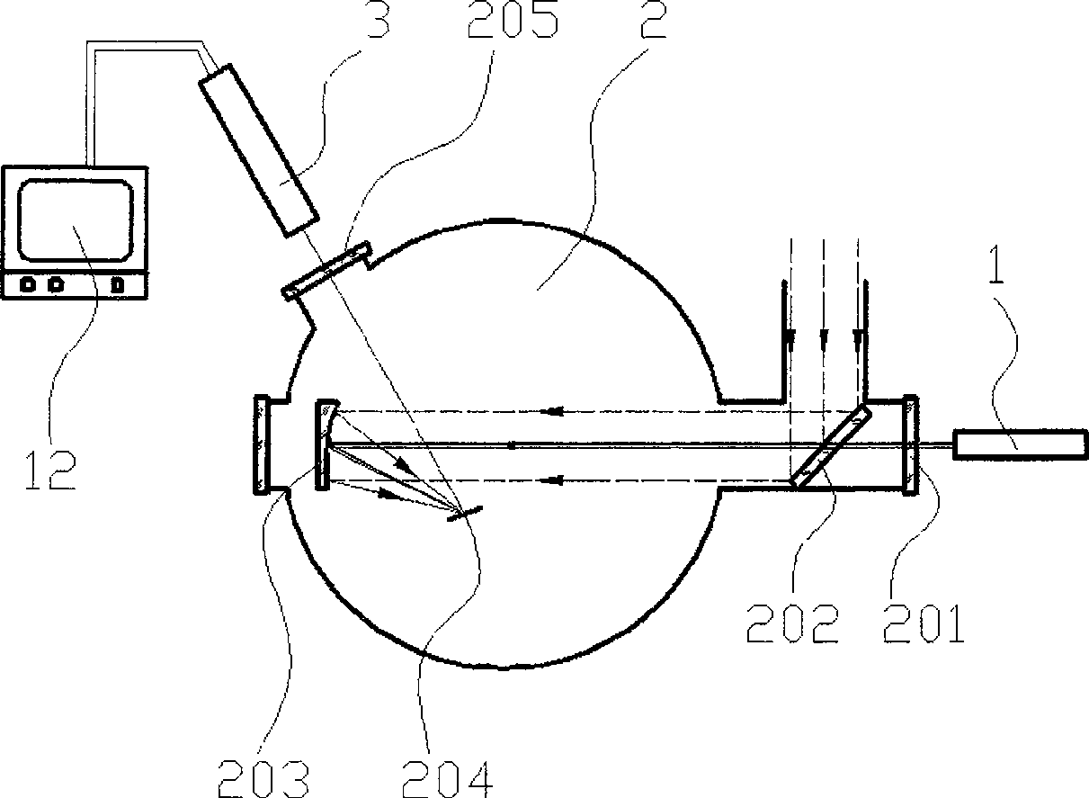 Target surface focal spot monitoring device