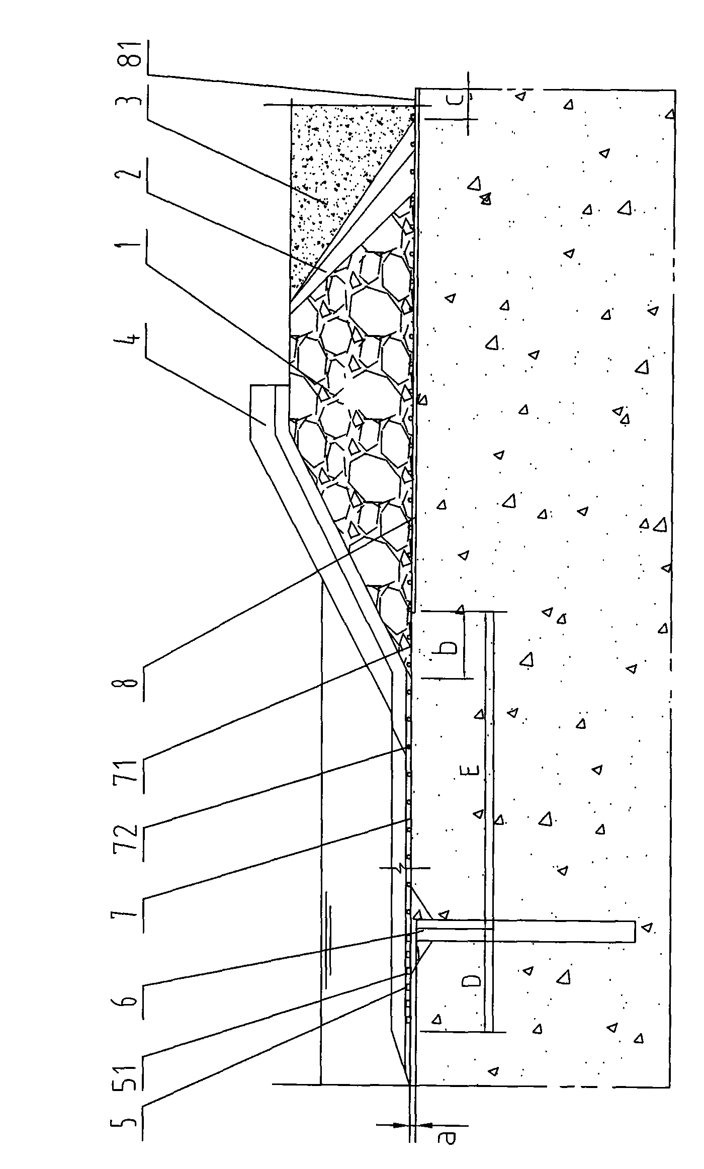 Method for constructing composite river bottom protection with steel sheet piles and soft mattresses for artificial island