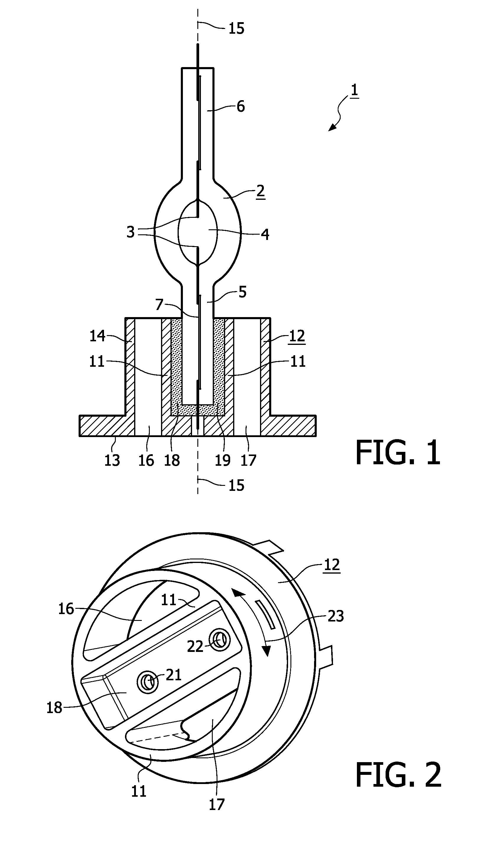 Socketed high pressure gas discharge lamp