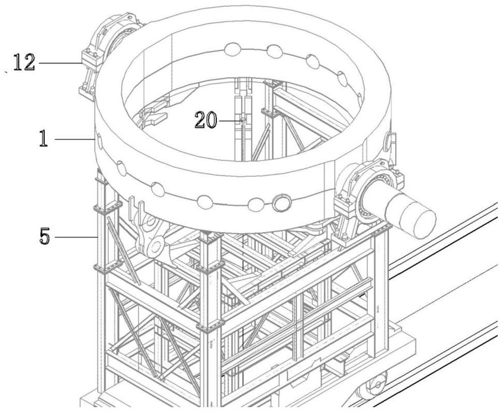 Converter trunnion ring and method for accurately positioning and installing converter shell