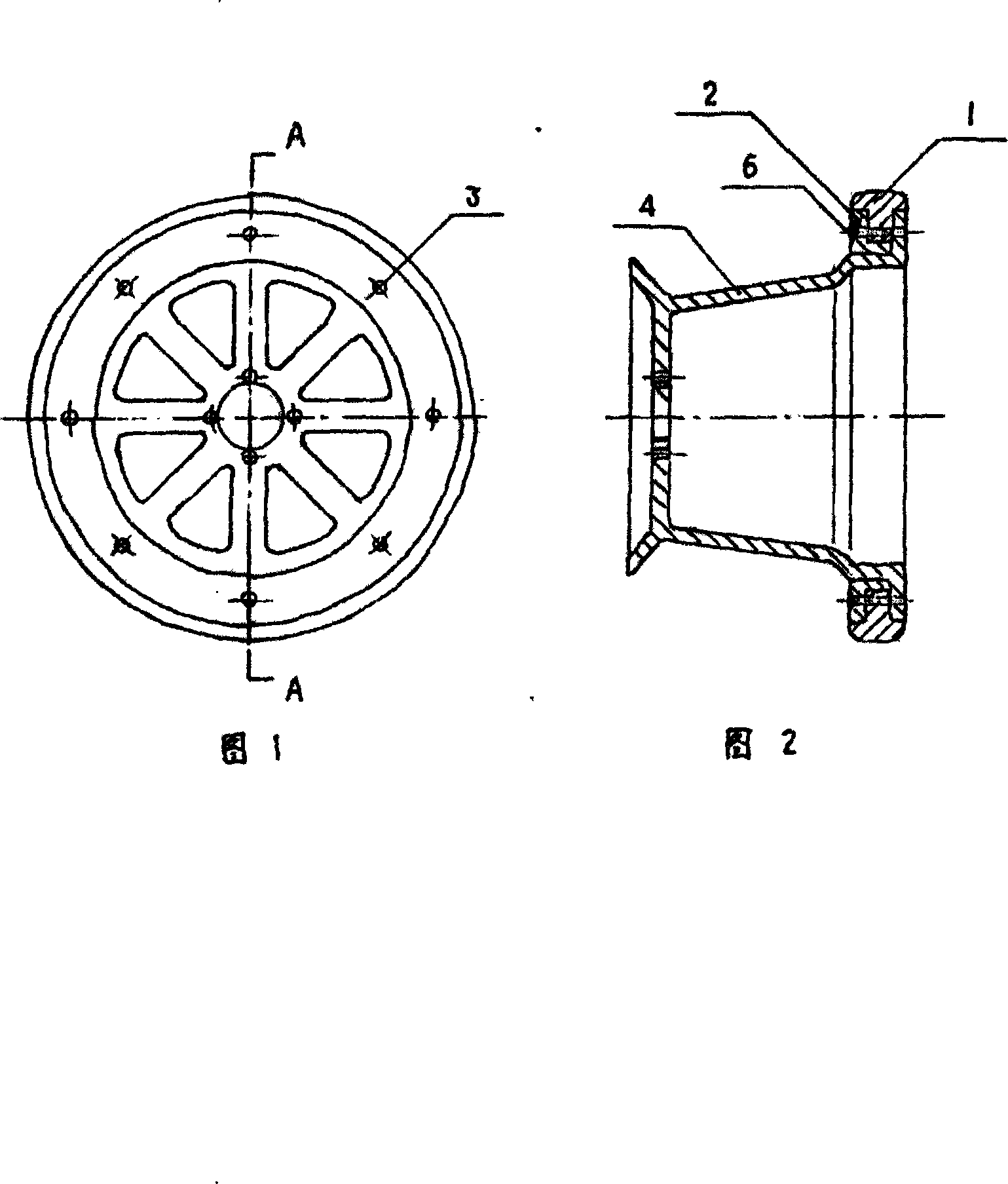 Tyre burst auxiliary wheel