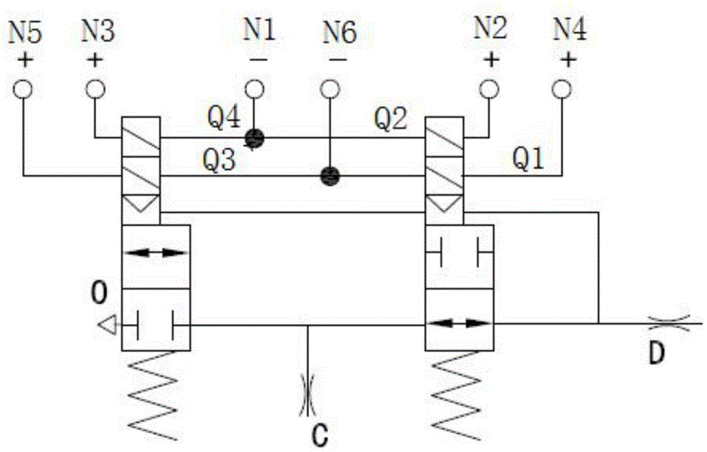 Duplex coil large-drift-diameter plate type antiskid exhaust valve for installing railway vehicle