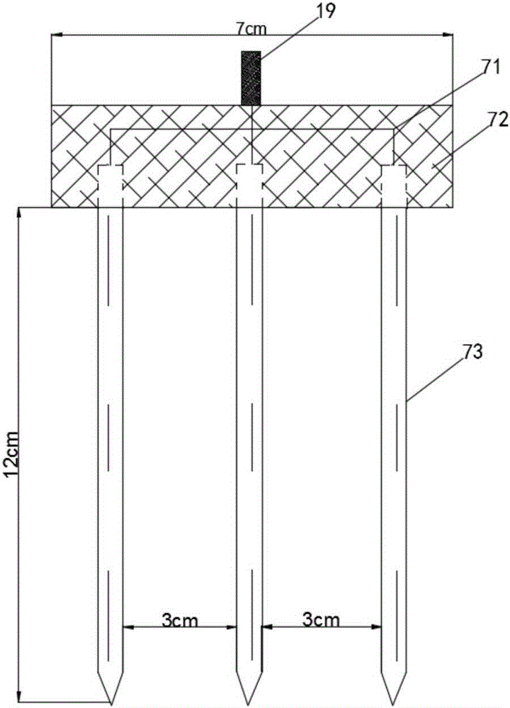 Device for measuring electric conductivity, and real-time monitoring electrical parameter change in electric osmosis process in polluted soil