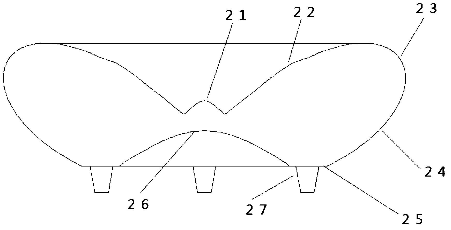 Secondary optical lens for light emitting diode (LED) wide-angle bulb lamp and LED wide-angle bulb lamp