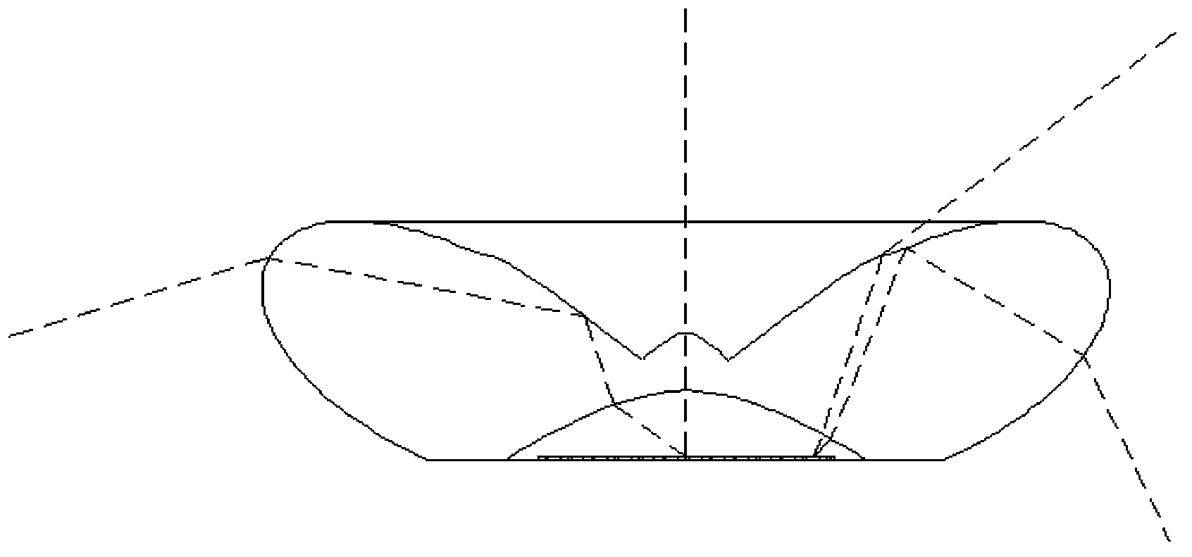 Secondary optical lens for light emitting diode (LED) wide-angle bulb lamp and LED wide-angle bulb lamp