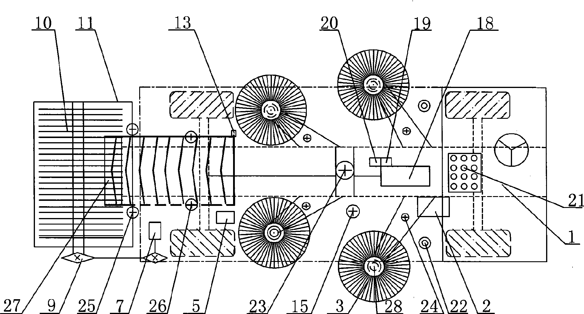 Purely sweeping type road sweeper