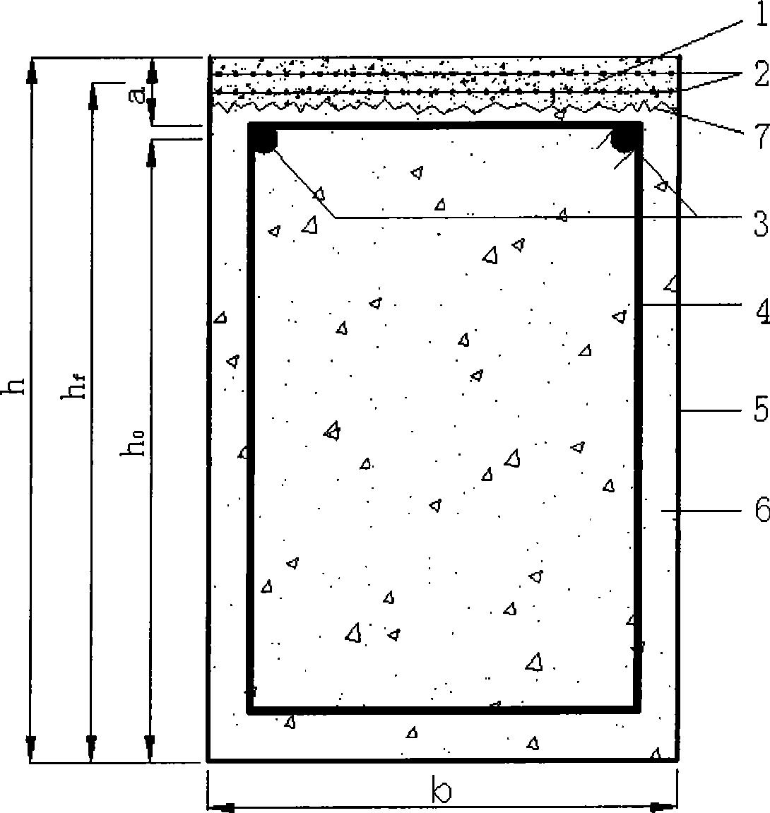 Construction structure for textile reinforced composite reinforced bar concrete and manufacturing method thereof