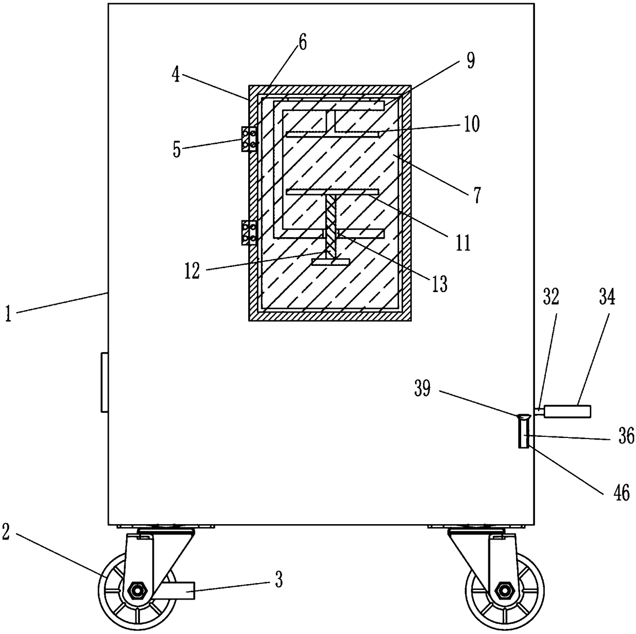 Dust removing device for hardware processing