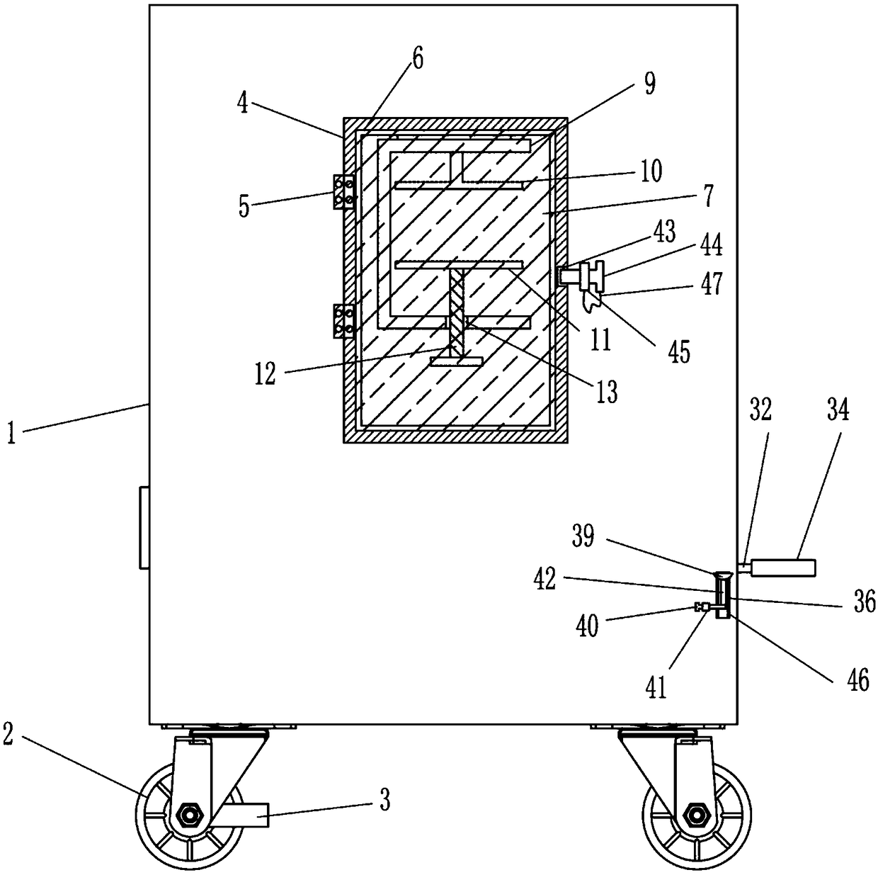 Dust removing device for hardware processing