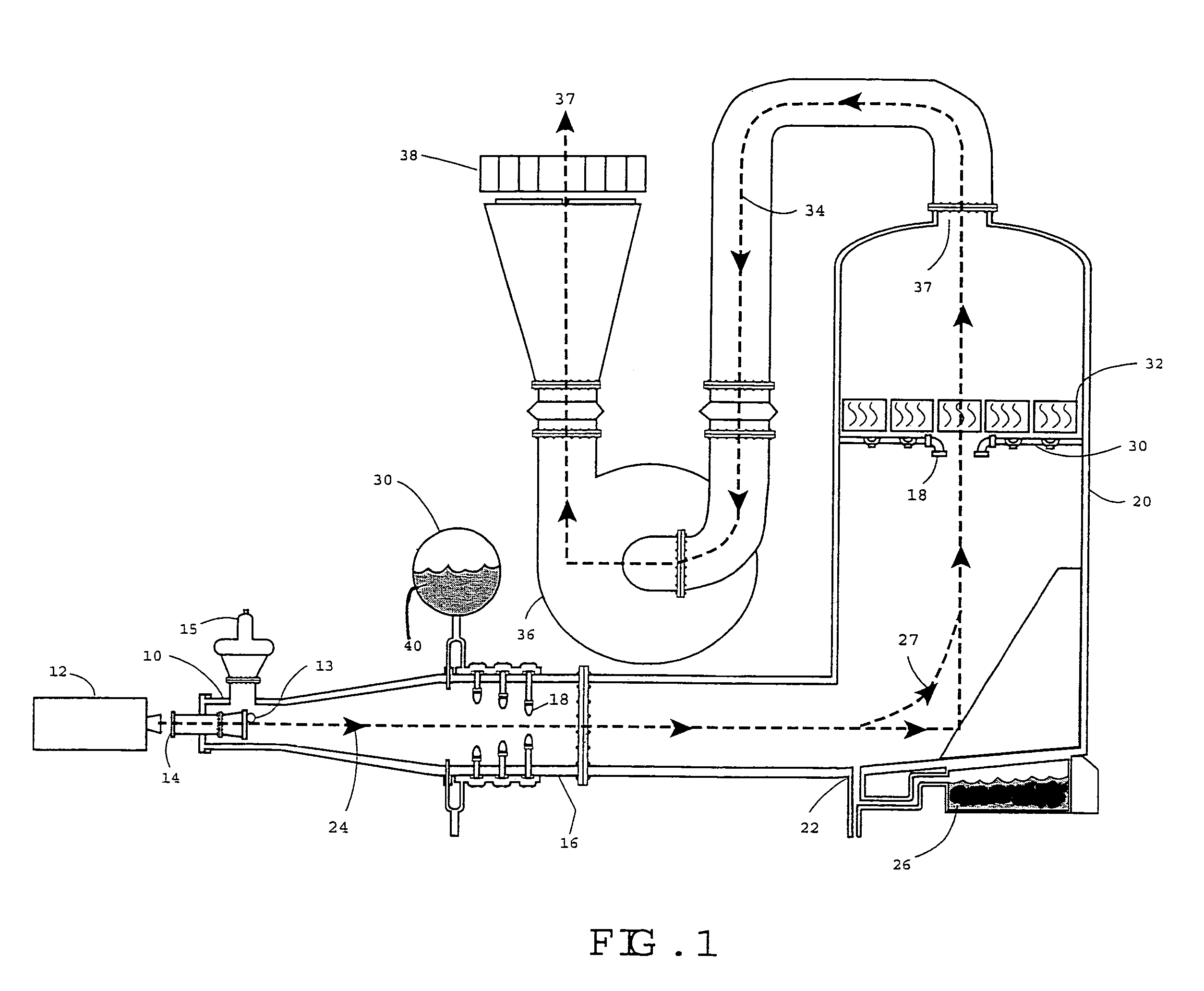 Rocket motor exhaust scrubber